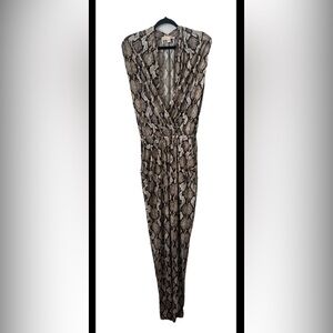 Michael Kors Jumpsuit Womens XS Animal Print Pockets (0583)